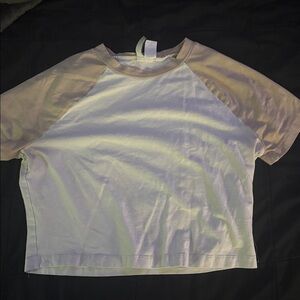 H&M Divided Cream and White Tee